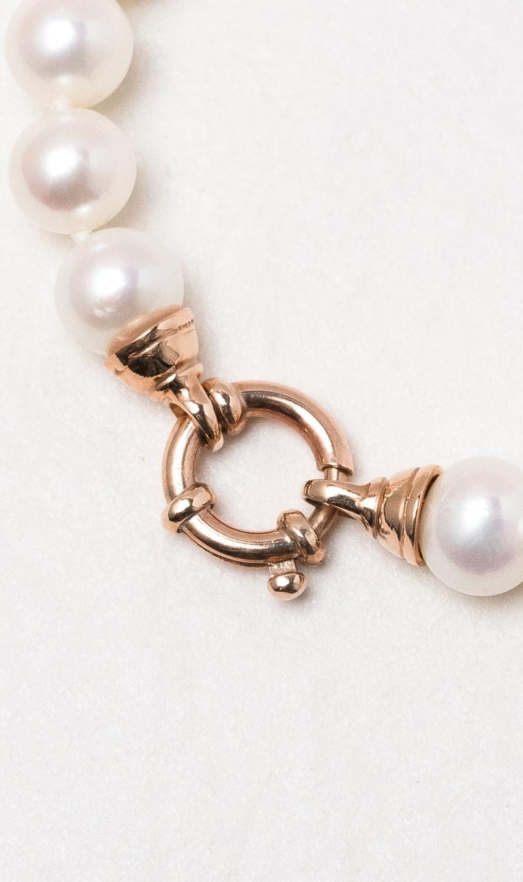 2024 © Hogans Family Jewellers 9K RG 10mm Freshwater Pearl Necklace with Euro Bolt Clasp