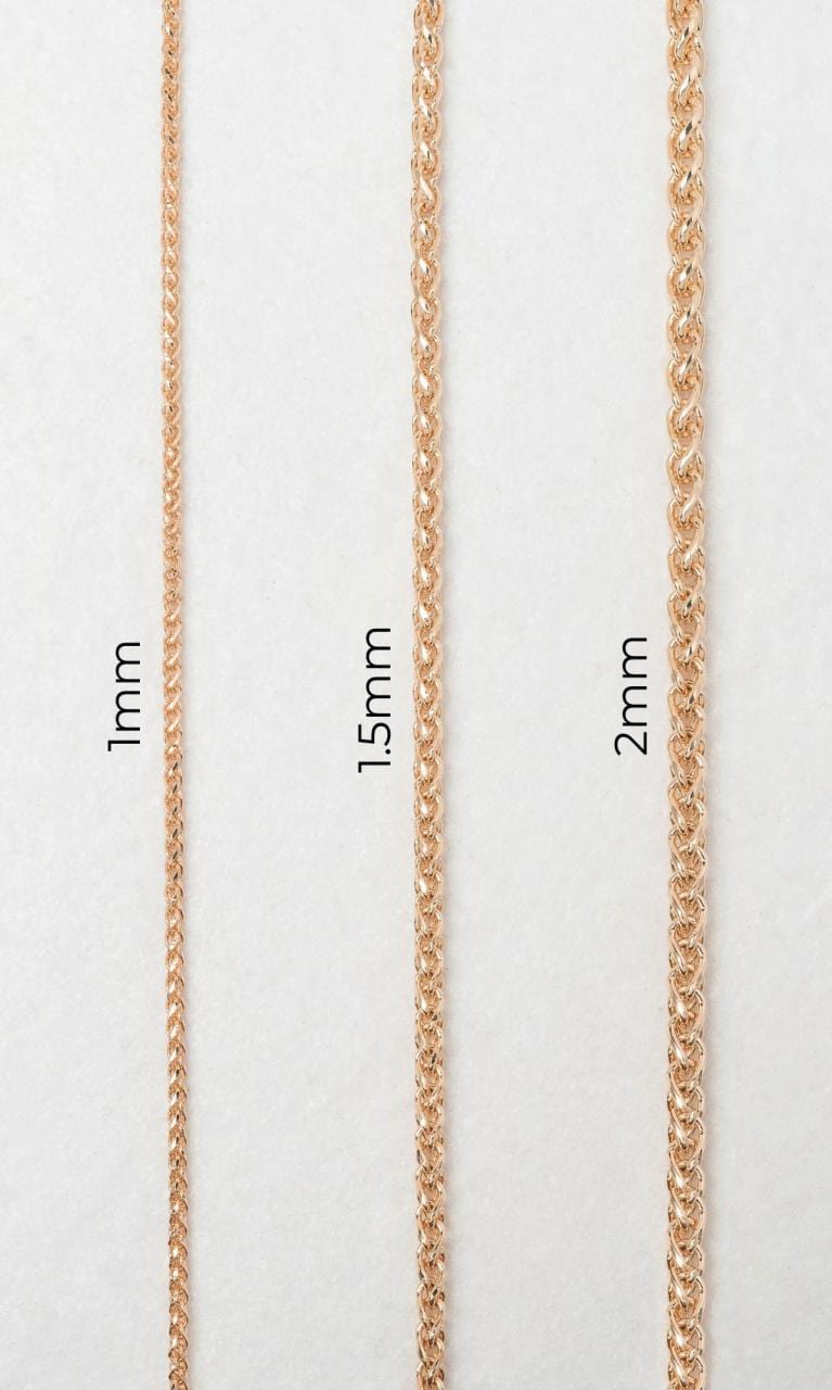 2024 © Hogans Family Jewellers 9K RG 50cm Foxtail Chain (1mm Thickness)