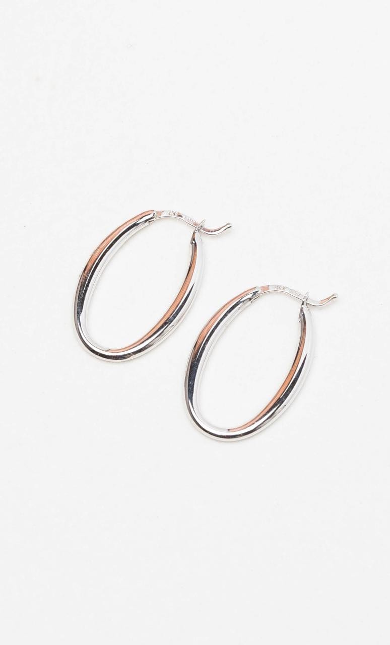 2024 © Hogans Family Jewellers 9K WG 25mm Flat Tube Hoop Earrings