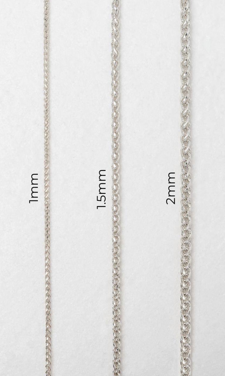 2024 © Hogans Family Jewellers 9K WG 50cm Foxtail Chain (1mm Thickness)