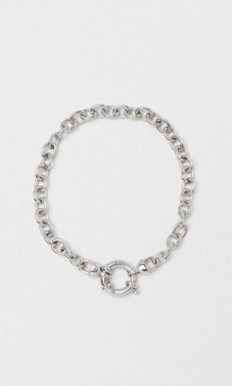 2024 © Hogans Family Jewellers 9K WG Belcher Link Bolt Ring Bracelet