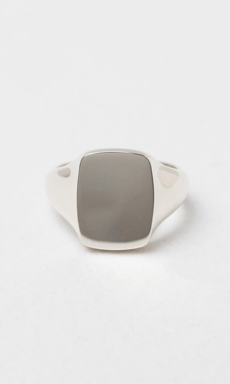 2024 © Hogans Family Jewellers 9K WG Cushion Shaped Gents Signet Ring