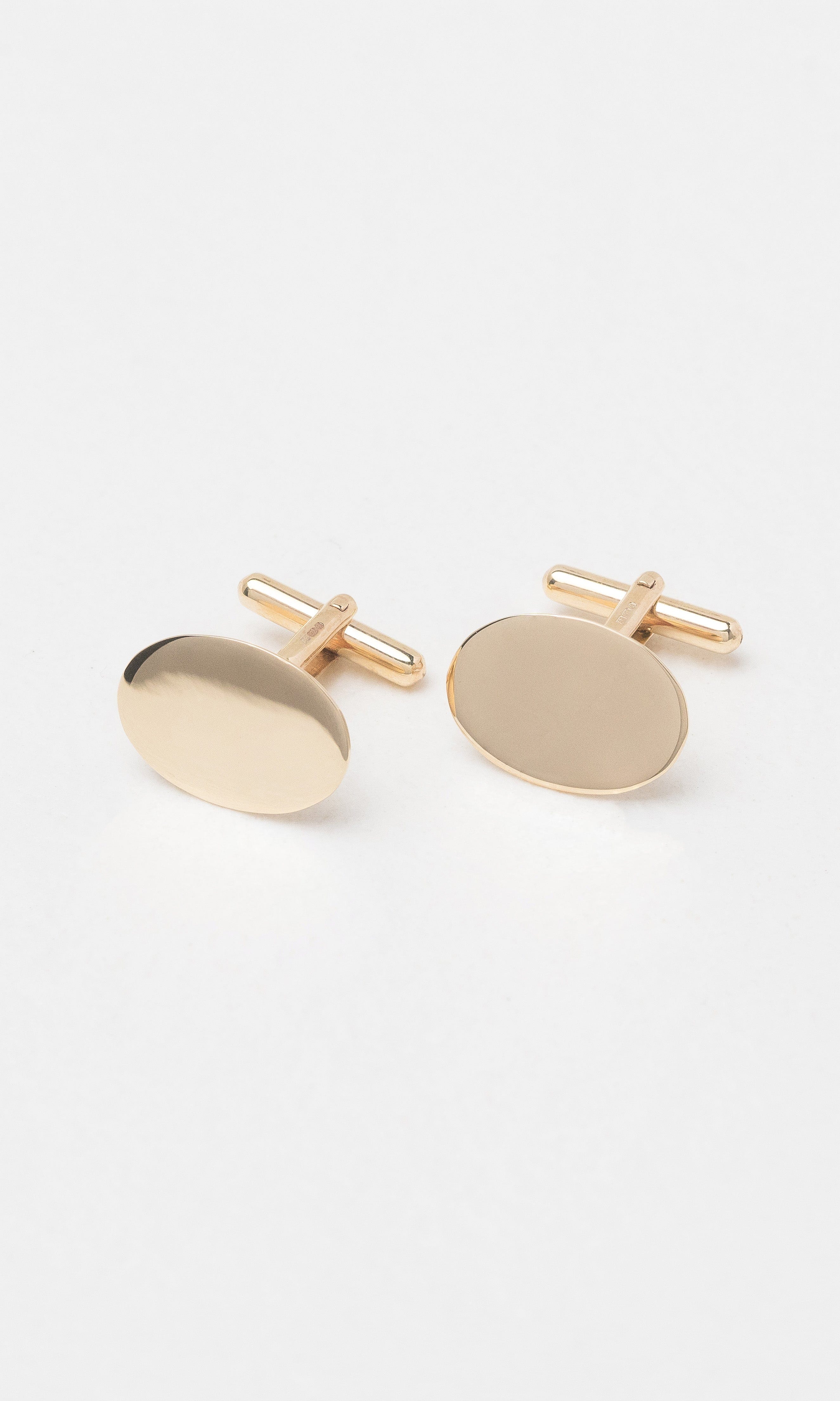 2024 © Hogans Family Jewellers 9K YG Plain Oval Cufflinks