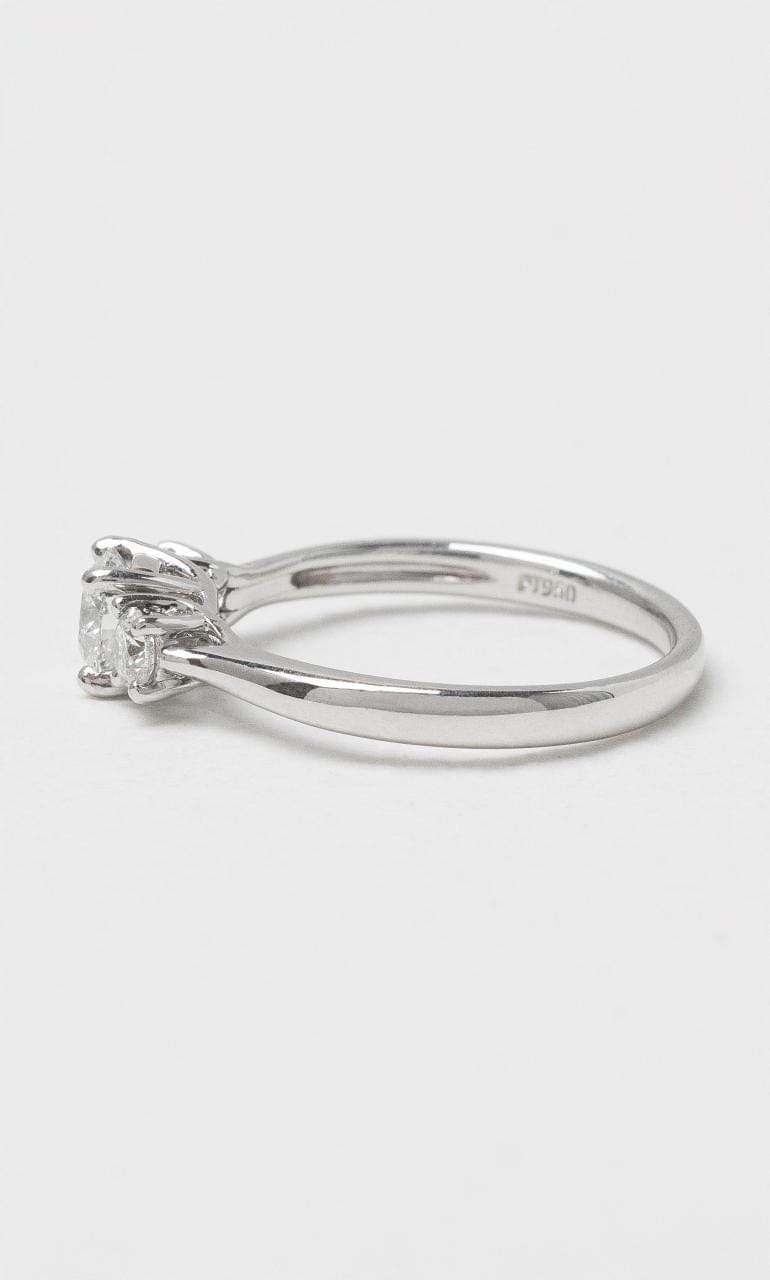 2024 © Hogans Family Jewellers Platinum Round Brilliant Diamond Trilogy Ring