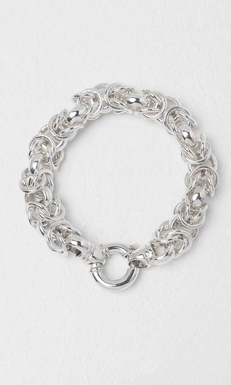 2024 © Hogans Family Jewellers Sterling Silver Chunky Fancy Link Bracelet
