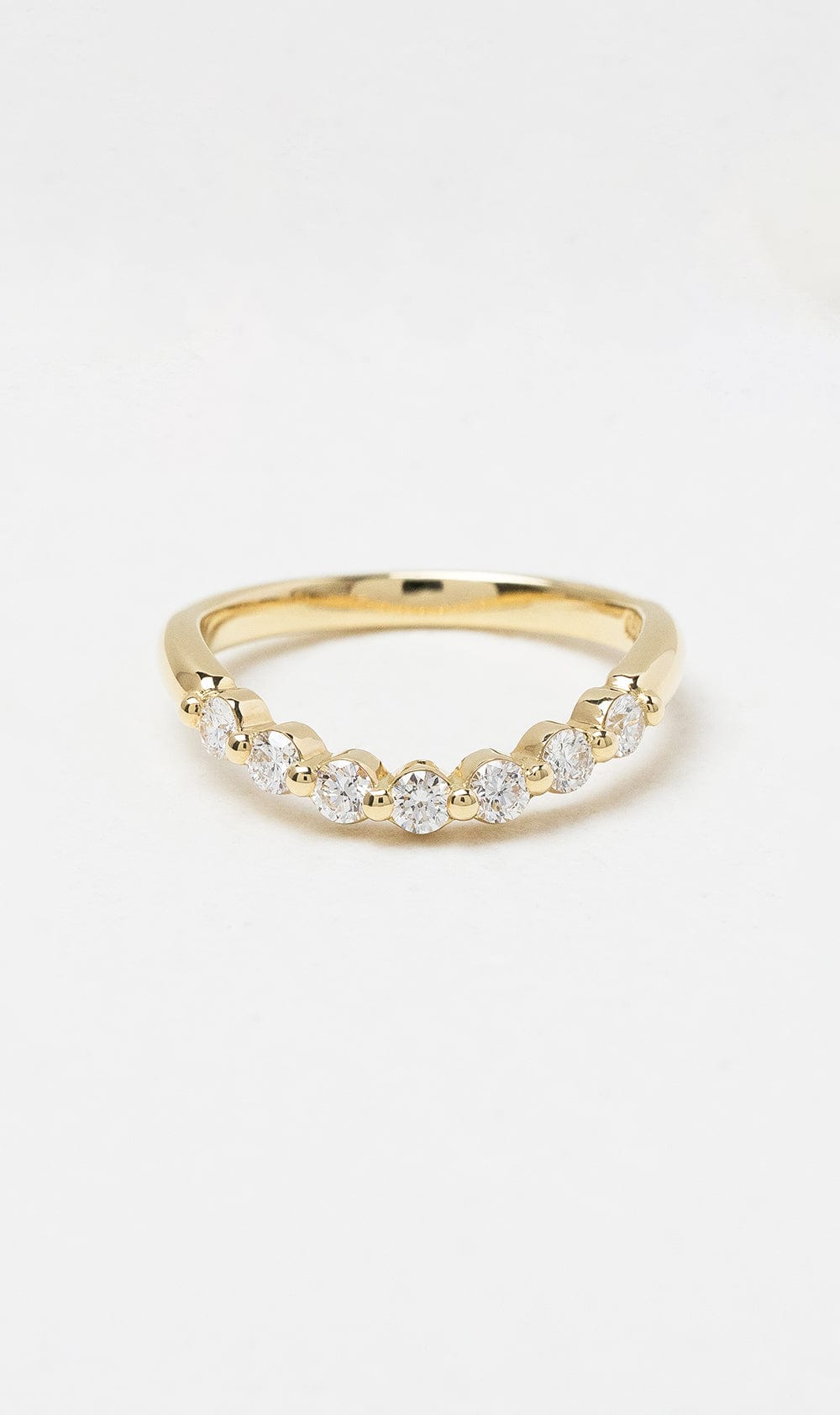 Hogans Family Jewellers 18K Medium Diamond Signet Huggie Band