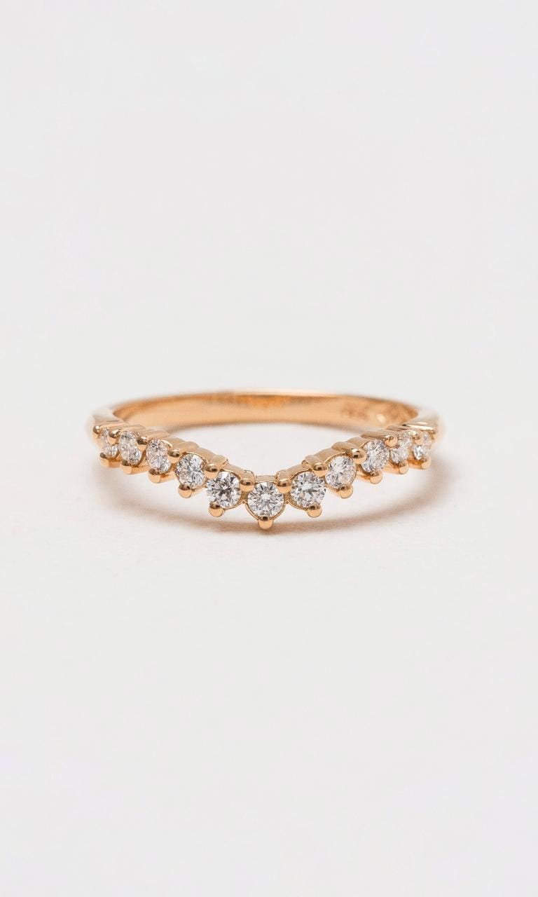 Hogans Family Jewellers 18K RG 0.25 TDW Round Brilliant Cut Diamond Contoured Band