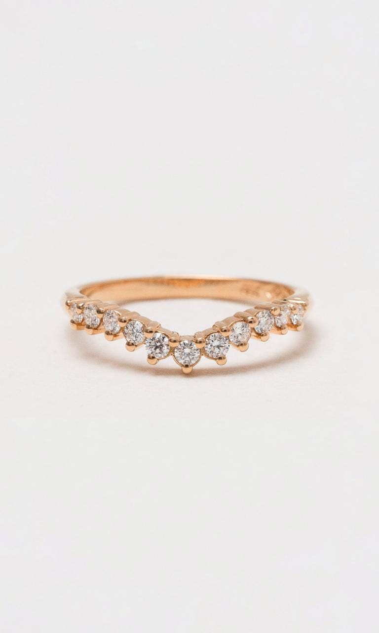 Hogans Family Jewellers 18K RG 0.25ct TDW Contoured Diamond Ring