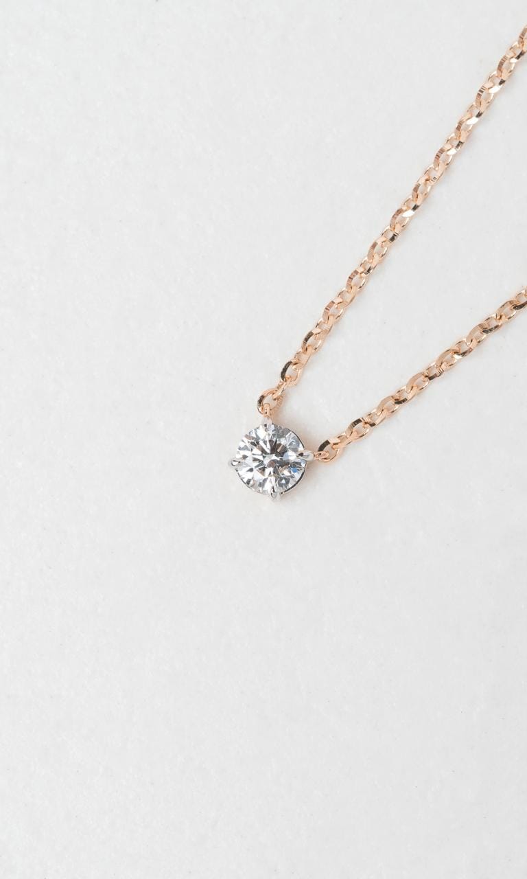 Hogans Family Jewellers 18K RG 0.32ct Round Brilliant Cut Diamond Necklace