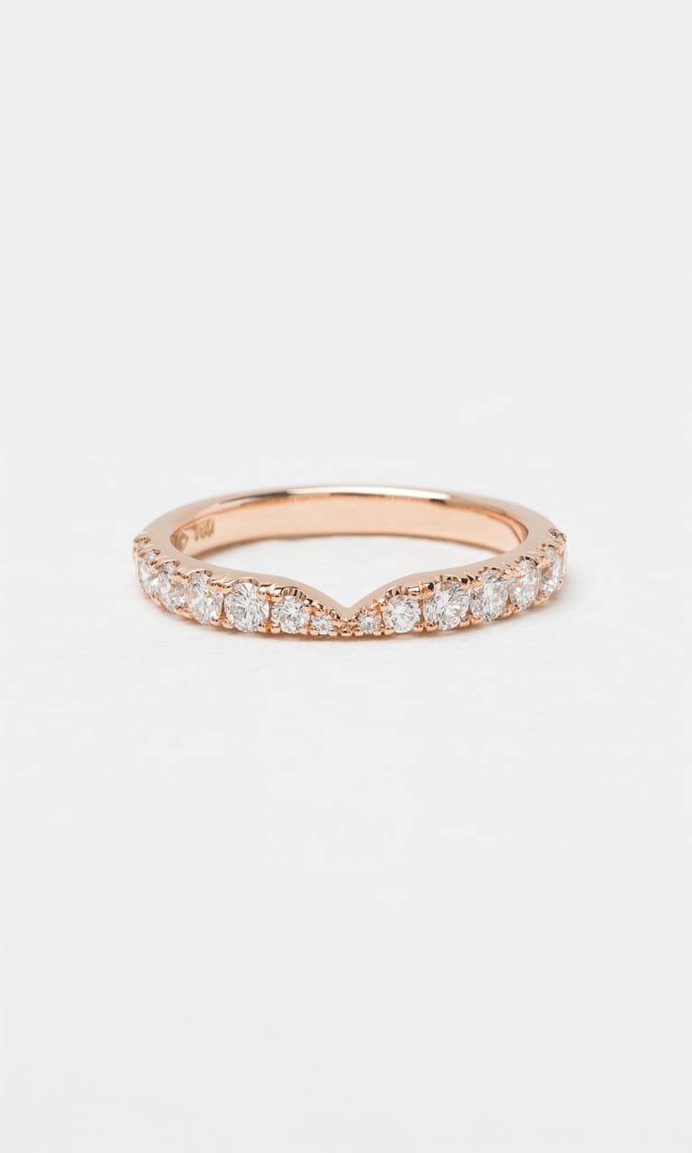Hogans Family Jewellers 18K RG 0.55ct TDW Round Brilliant Diamond Pinched Band