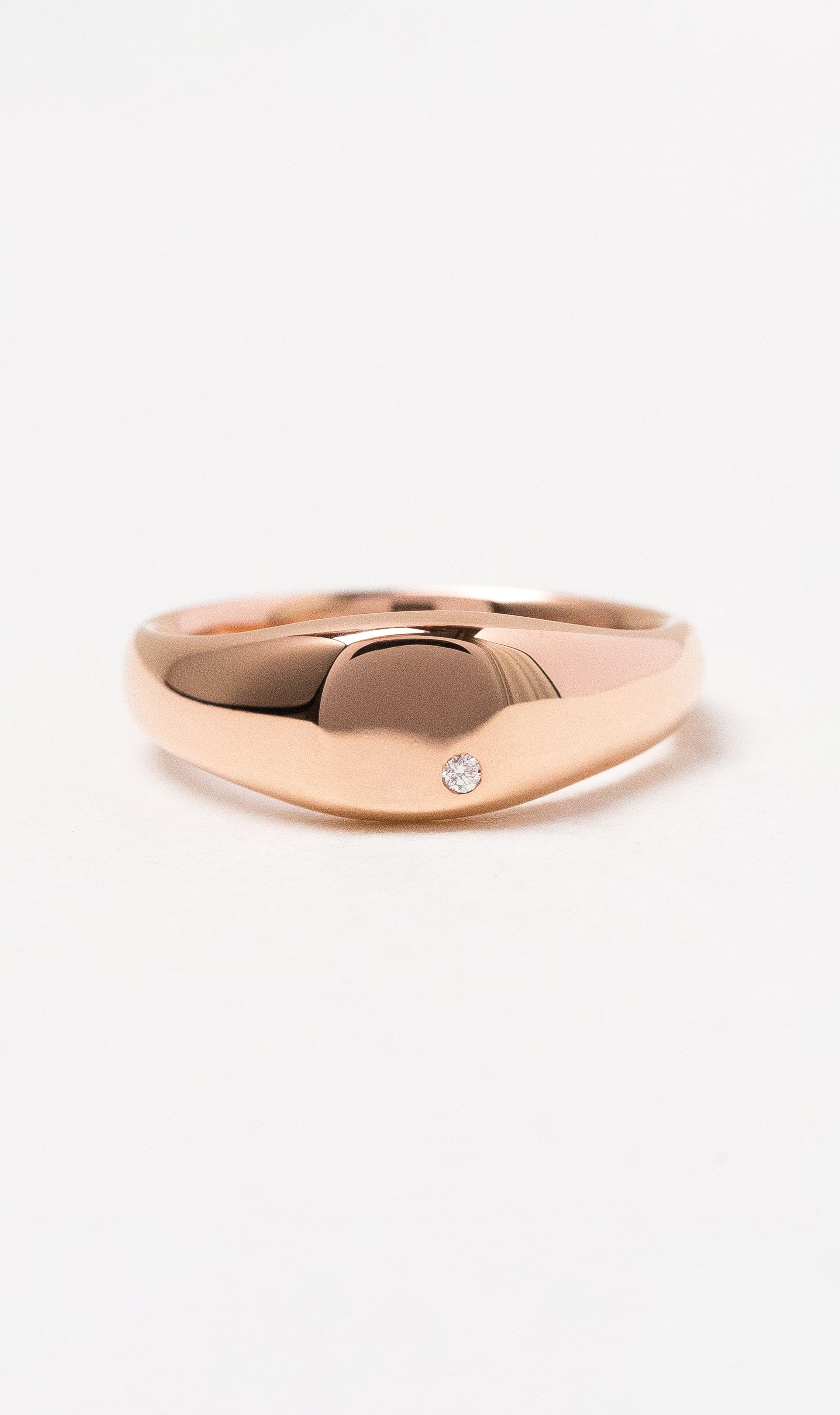 Hogans Family Jewellers 18K RG Cushion Signet Ring