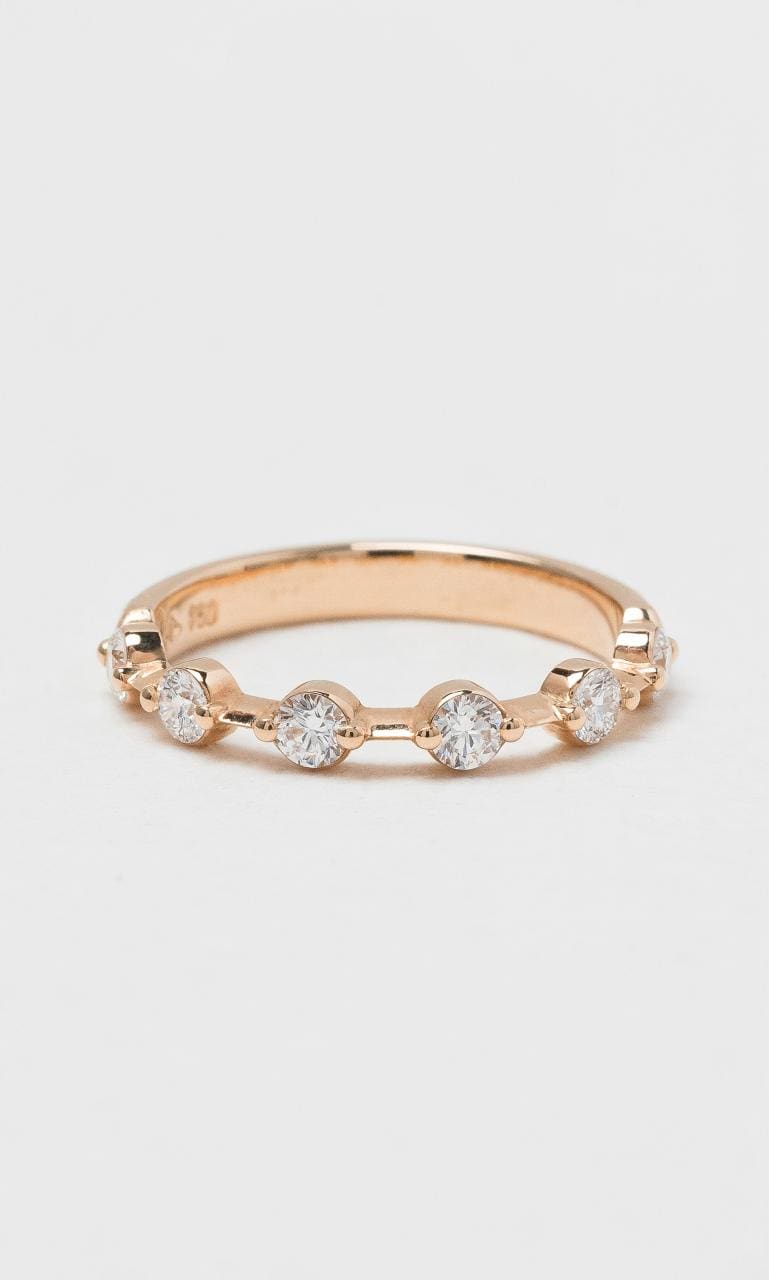 Hogans Family Jewellers 18K RG Dots & Bar Diamond Band