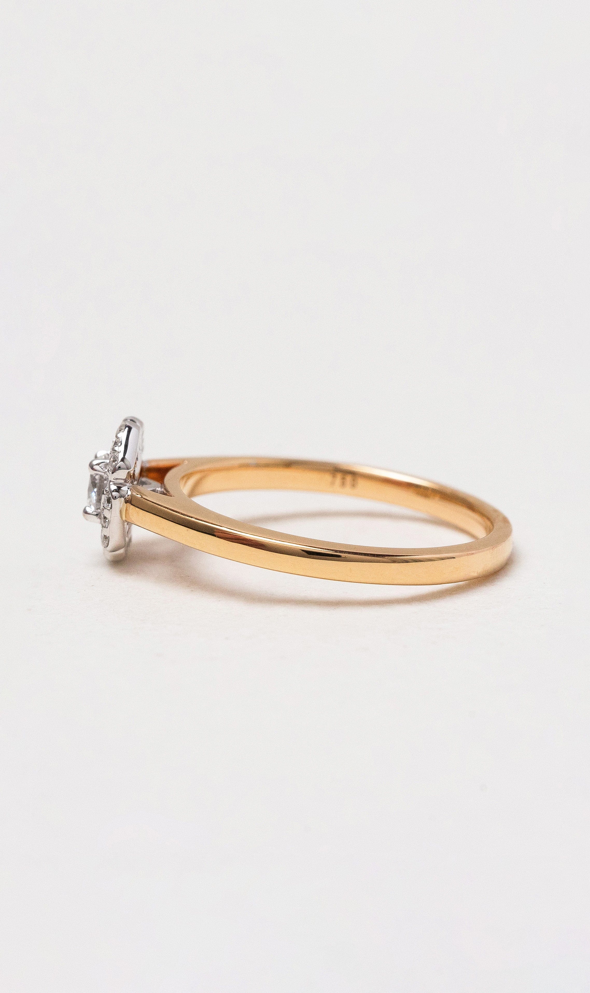 Hogans Family Jewellers 18K RG Floral Halo Diamond Ring