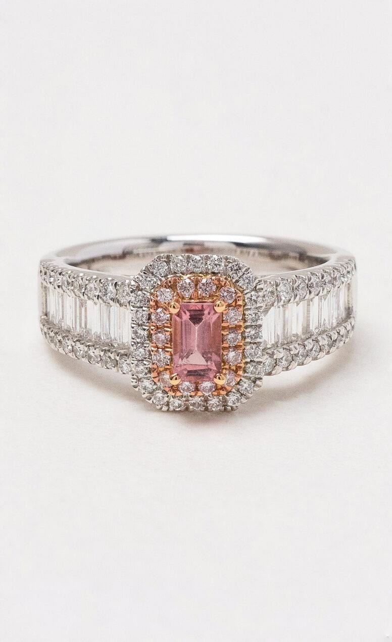 Hogans Family Jewellers 18K RG & Platinum Tourmaline Dress Ring