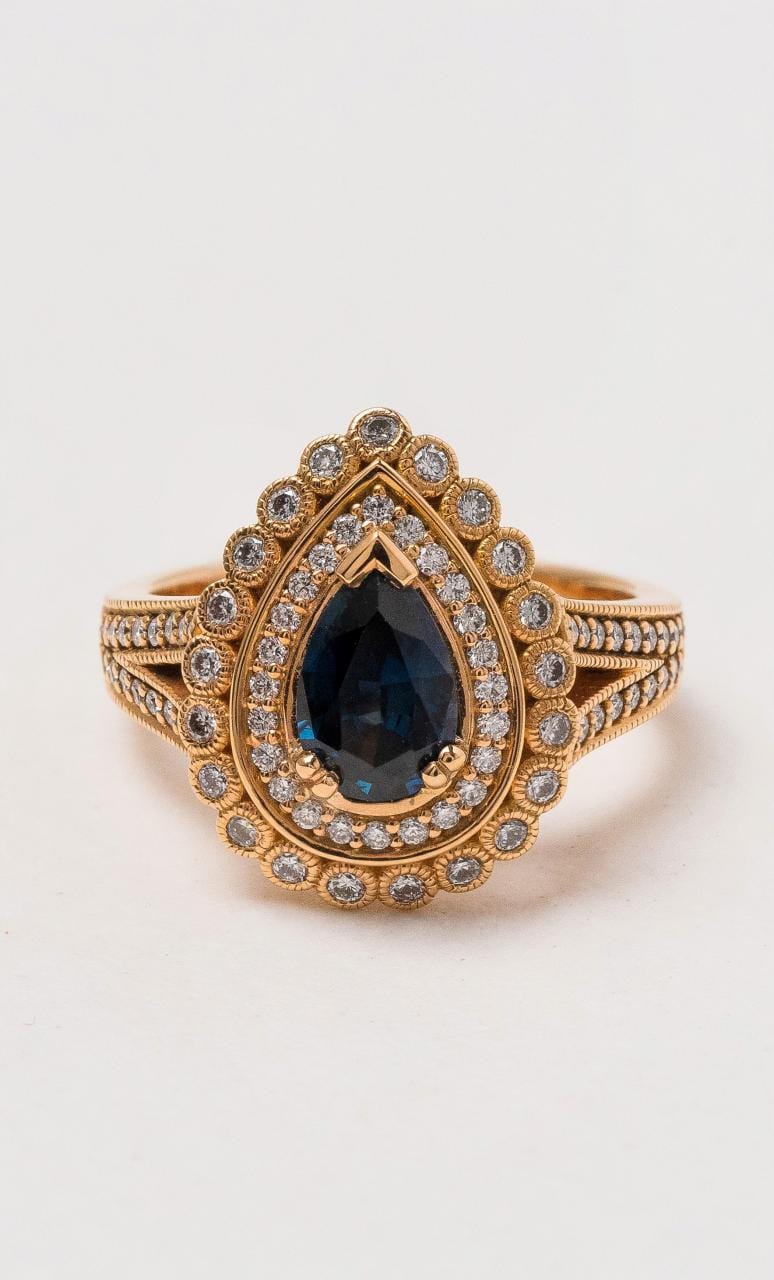 Hogans Family Jewellers 18K RG Vintage Australian Sapphire Ring