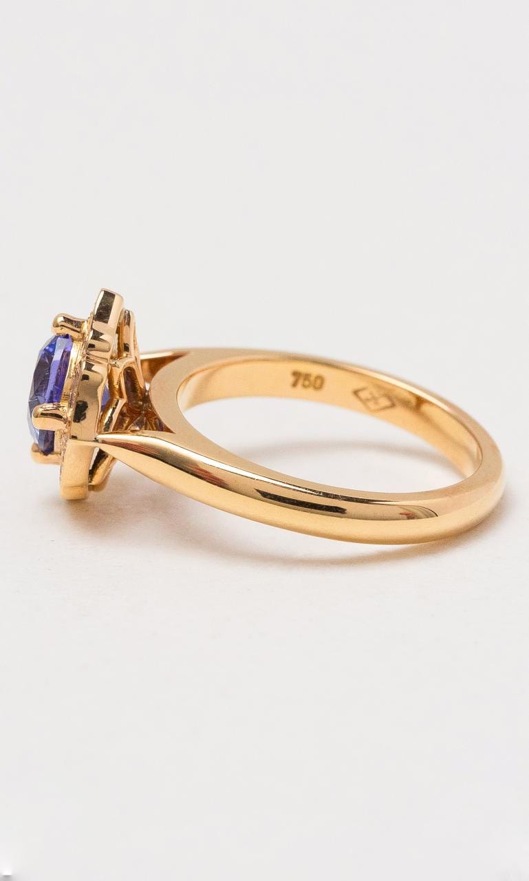 Hogans Family Jewellers 18K RG Vintage Style Tanzanite & Diamond Ring