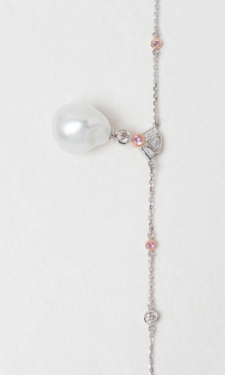 Hogans Family Jewellers 18K RWG 12-13mm Baroque South Sea Pearl Necklace