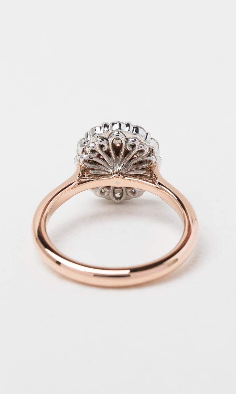 Hogans Family Jewellers 18K RWG Argyle-Certified Oval Cut Pink Diamond Cluster Ring