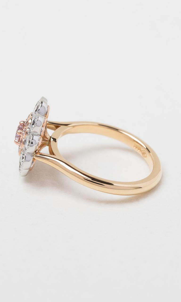 Hogans Family Jewellers 18K RWG Argyle-Certified Round Brilliant Cut Pink Diamond Cluster Ring