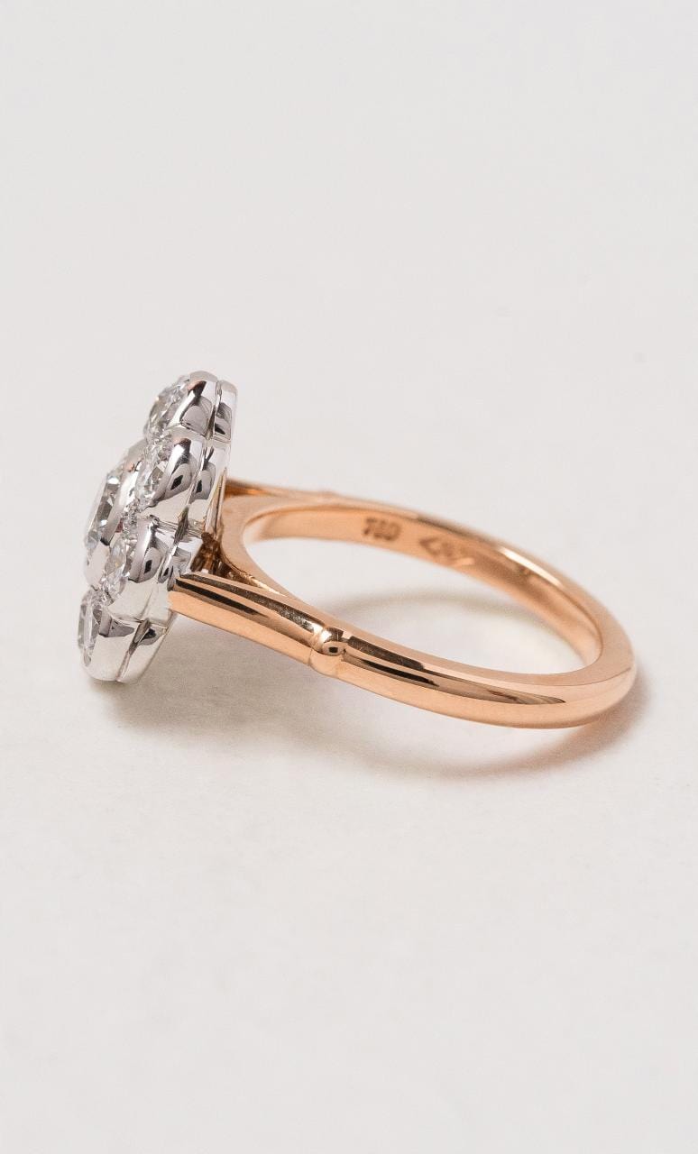 Hogans Family Jewellers 18K RWG Diamond Daisy Cluster Ring