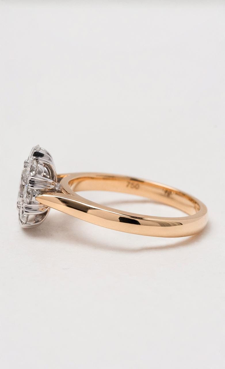 Hogans Family Jewellers 18K RWG Oval Cluster Diamond Ring