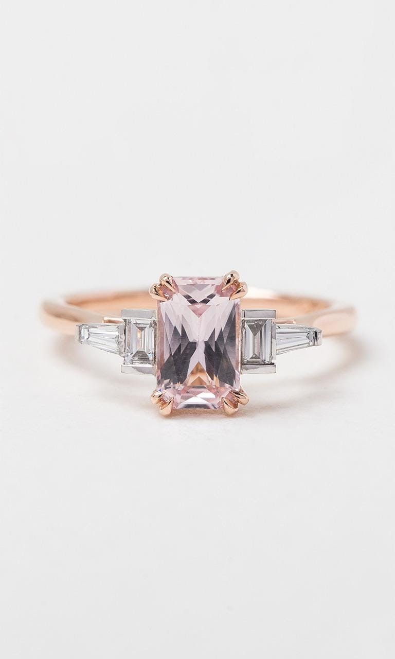 Hogans Family Jewellers 18K RWG Radiant Cut Sapphire Five Stone Ring
