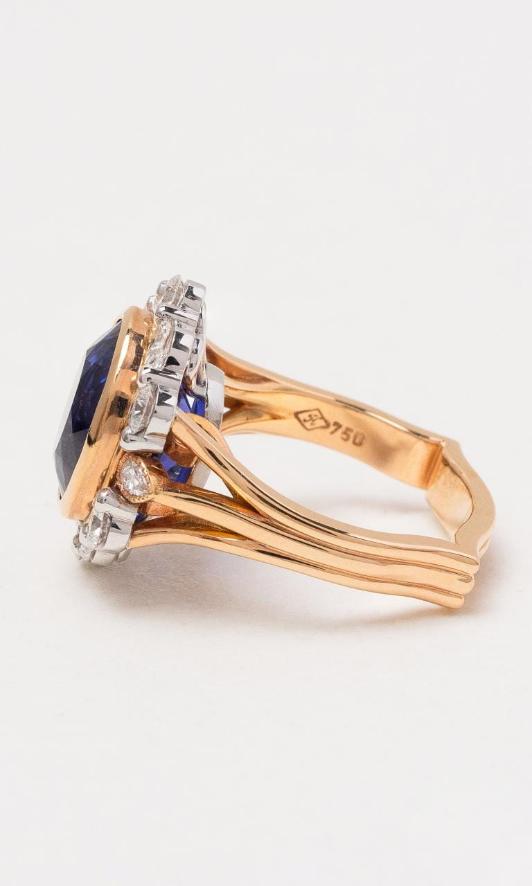 Hogans Family Jewellers 18K RWG Tanzanite & Diamond Cluster Ring