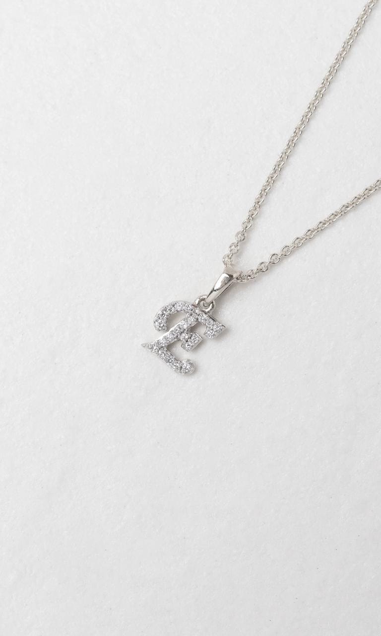 Hogans Family Jewellers 18K WG 0.07ct TDW 'E' Initial Diamond Set Pendant