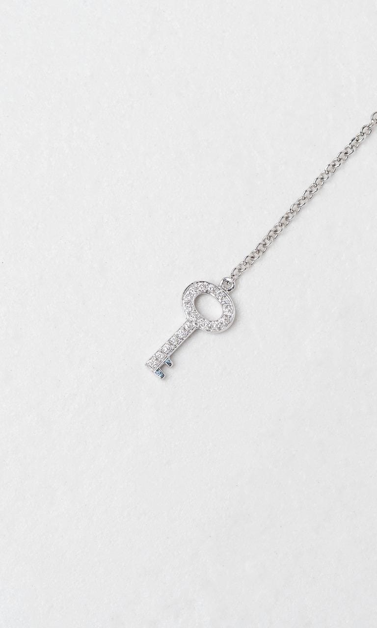 Hogans Family Jewellers 18K WG 0.095ct TDW Round Brilliant Cut Diamond Lariat Necklace