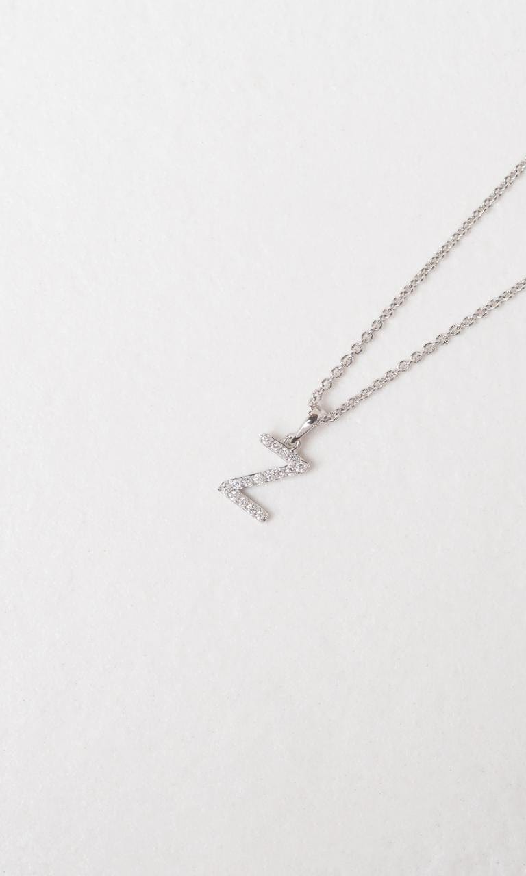 Hogans Family Jewellers 18K WG 0.09ct TDW 'Z' Initial Diamond Set Pendant