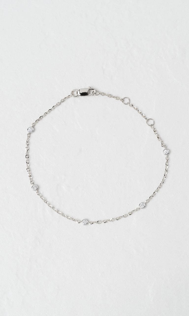 Hogans Family Jewellers 18K WG 0.15ct TDW Round Brilliant Cut Diamond Bracelet