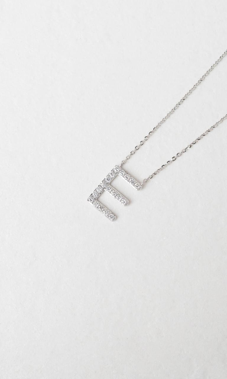 Hogans Family Jewellers 18K WG 0.29ct TDW 'E' Initial Diamond Set Necklace