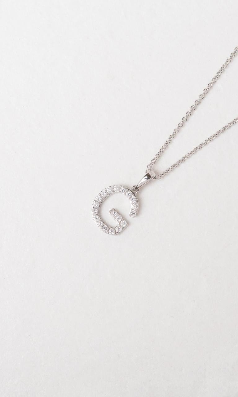 Hogans Family Jewellers 18K WG 0.30ct TDW 'G' Initial Diamond Set Pendant