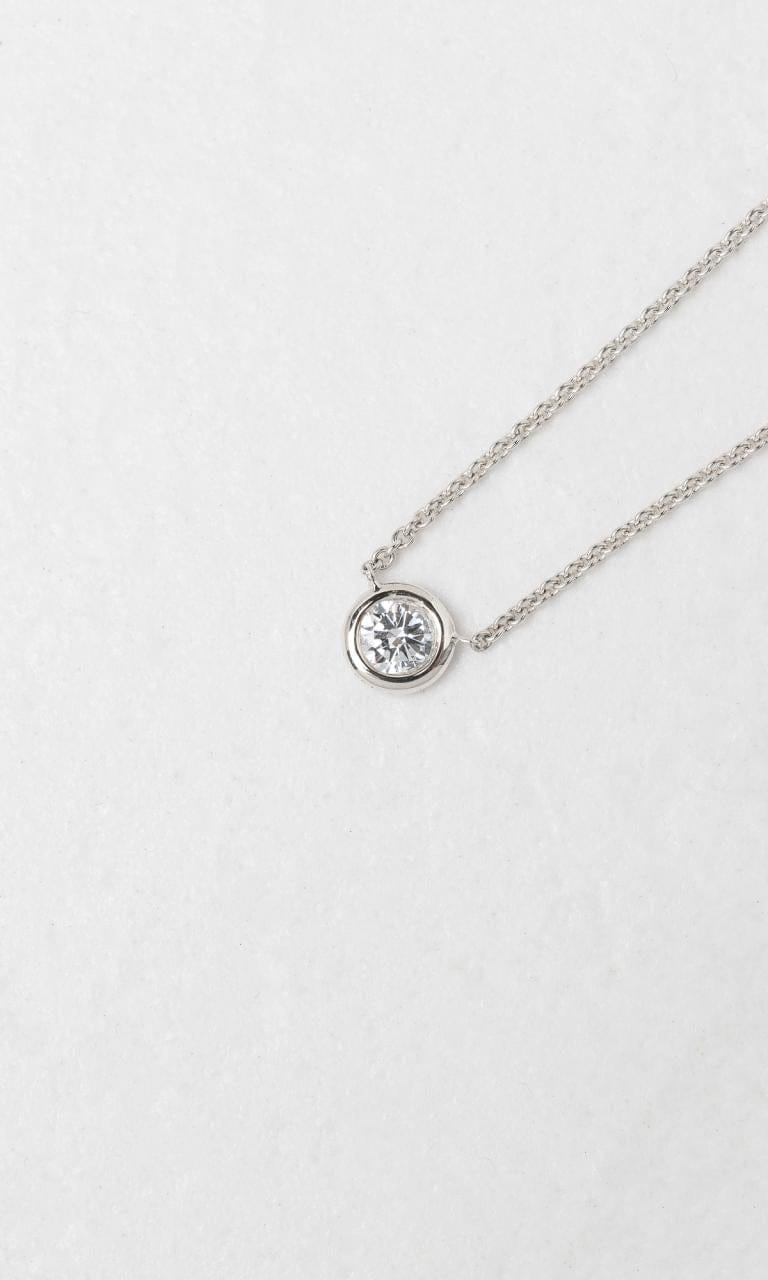Hogans Family Jewellers 18K WG 0.31ct Round Brilliant Cut Diamond Solitaire Necklace