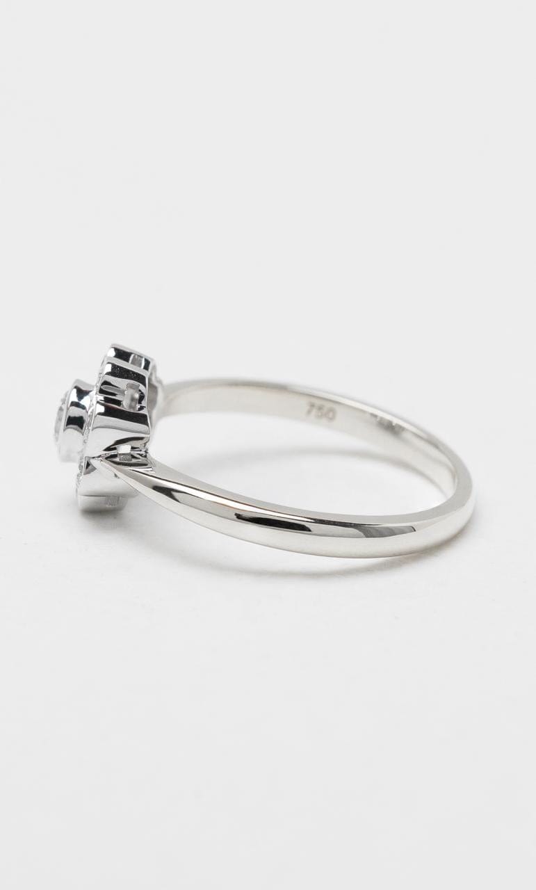 Hogans Family Jewellers 18K WG 0.50ct TDW Round Brilliant Diamond Floral Ring