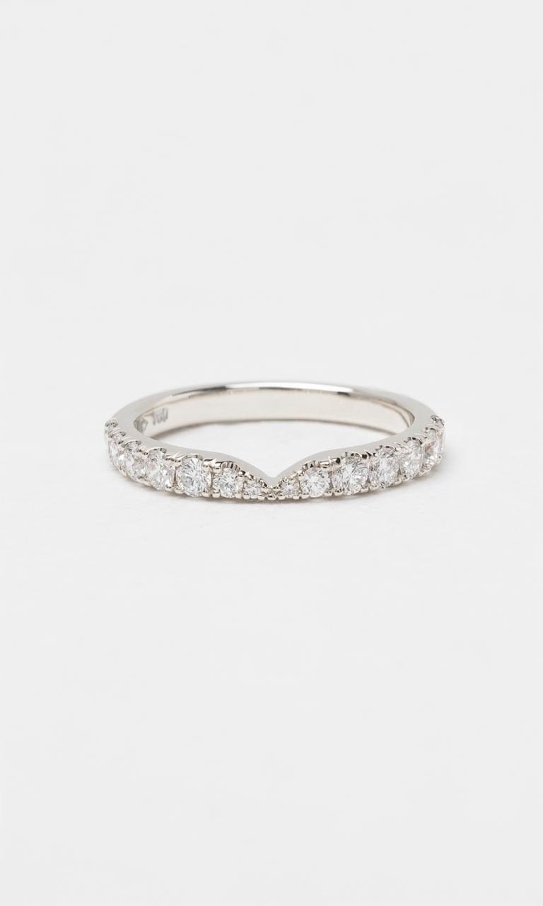 Hogans Family Jewellers 18K WG 0.55ct TDW Round Brilliant Diamond Pinched Band