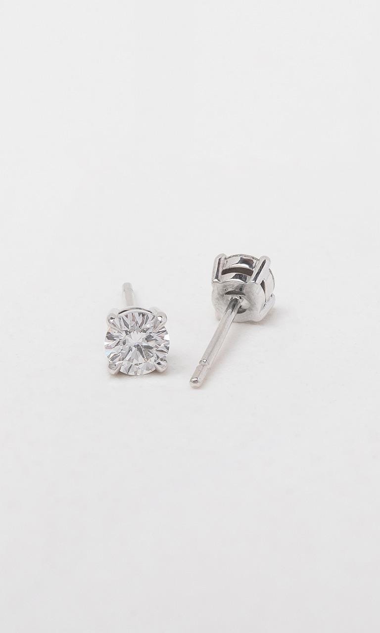 Hogans Family Jewellers 18K WG 0.60ct TDW Round Brilliant Cut Diamond Solitaire Stud Earrings