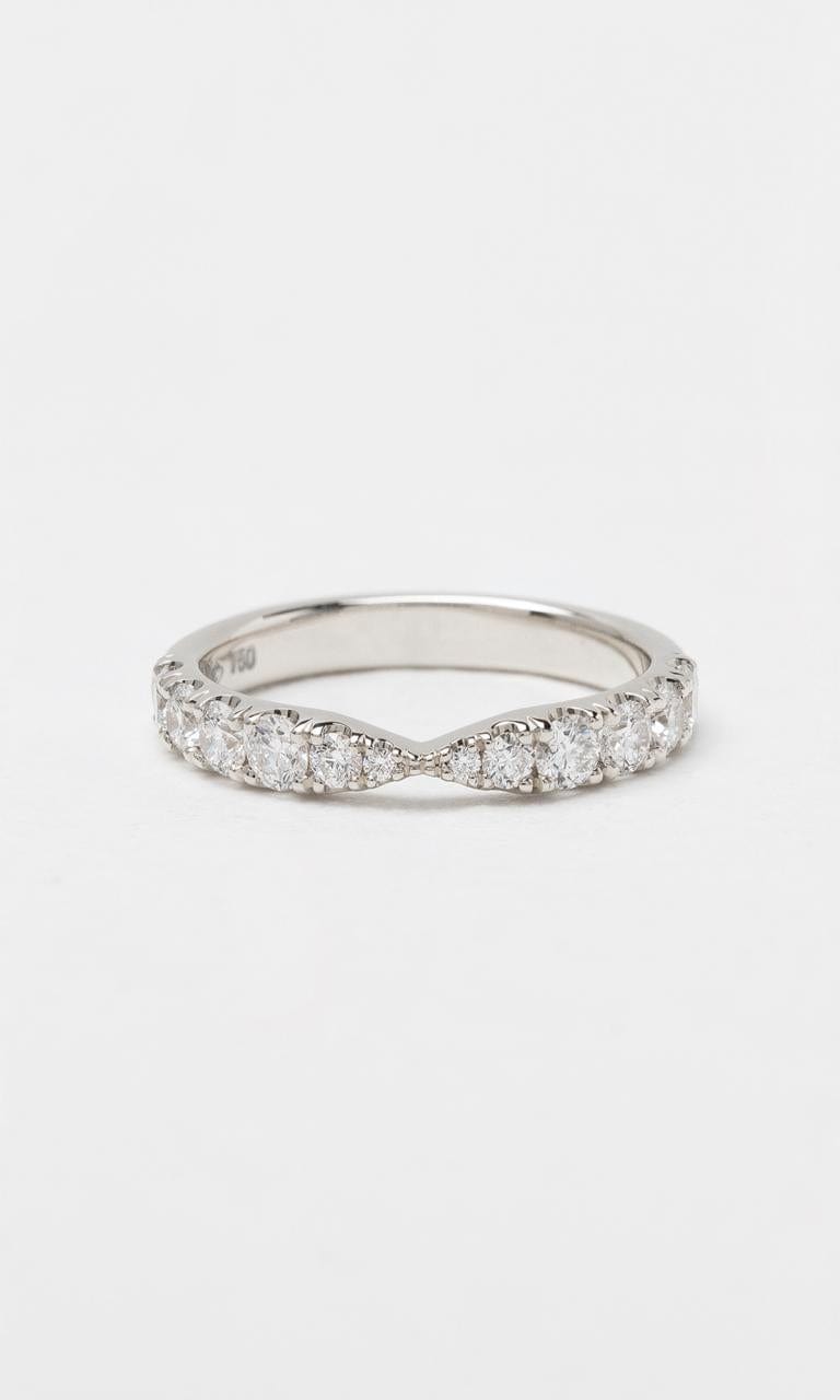 Hogans Family Jewellers 18K WG 0.715ct TDW Round Brilliant Diamond Pinched Band