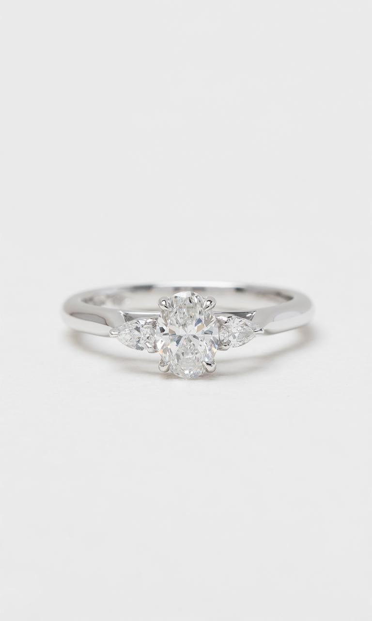 Hogans Family Jewellers 18K WG 0.77ct TDW Oval Trilogy Diamond Ring