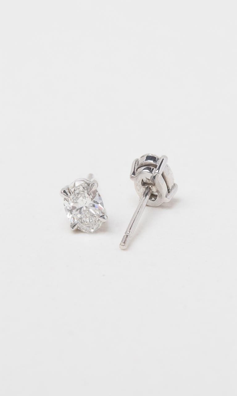 Hogans Family Jewellers 18K WG 0.80CT TDW Oval Cut Diamond Solitaire Stud Earrings