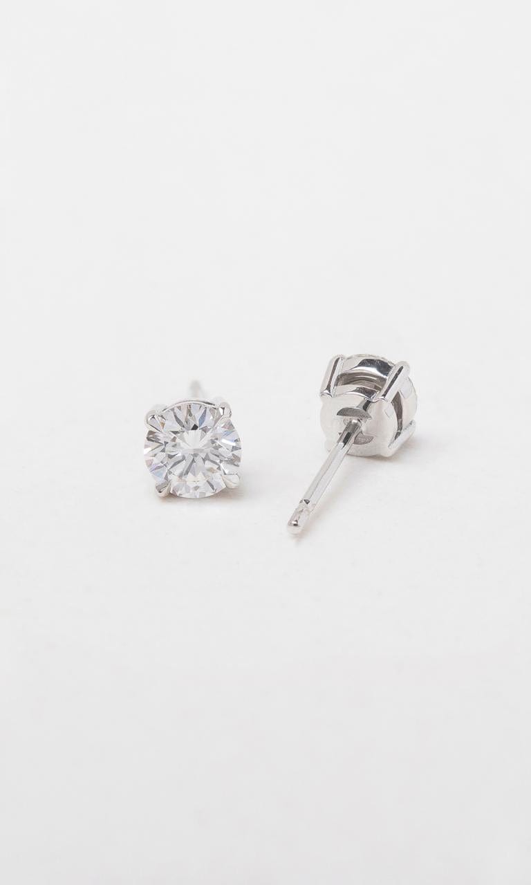 Hogans Family Jewellers 18K WG 0.80ct TDW Round Brilliant Cut Diamond Solitaire Stud Earrings