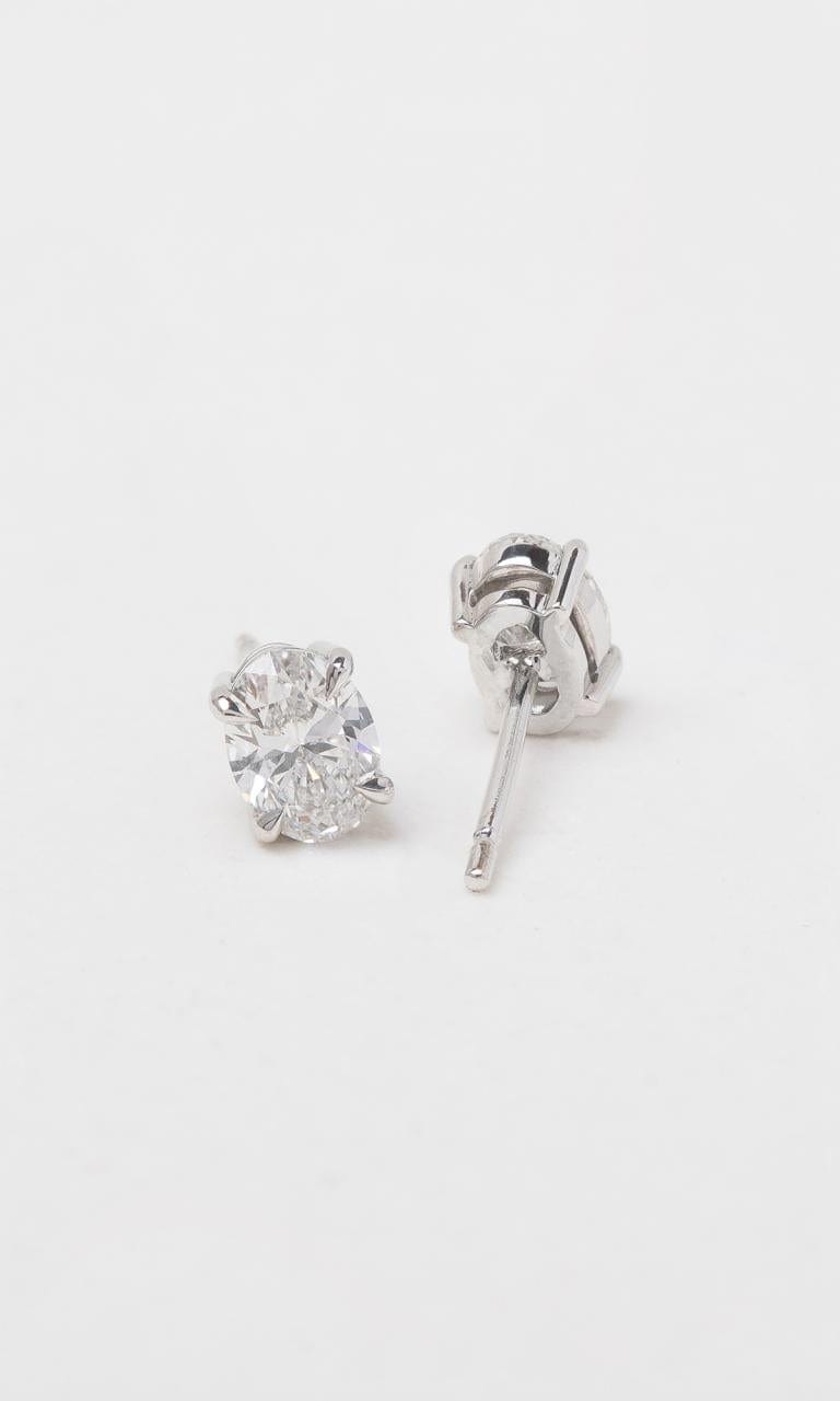 Hogans Family Jewellers 18K WG 1.00CT TDW Oval Cut Diamond Solitaire Stud Earrings