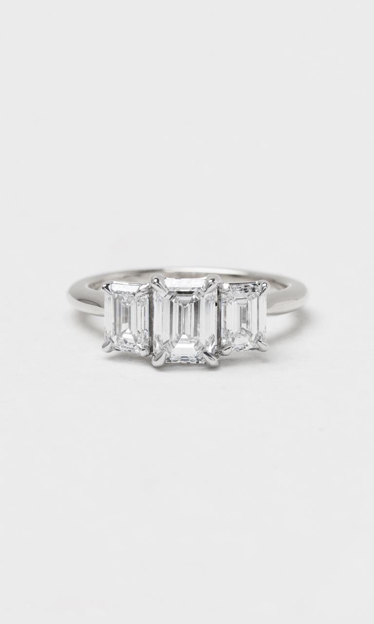 Hogans Family Jewellers 18K WG 1.60ct TDW Emerald Cut Diamond Trilogy Ring