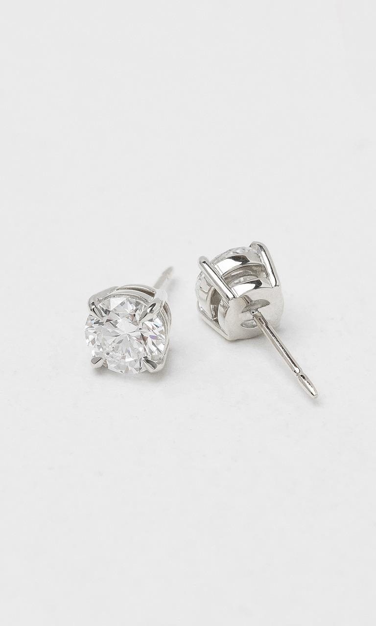 Hogans Family Jewellers 18K WG 1.80ct TDW Round Brilliant Cut Diamond Solitaire Stud Earrings