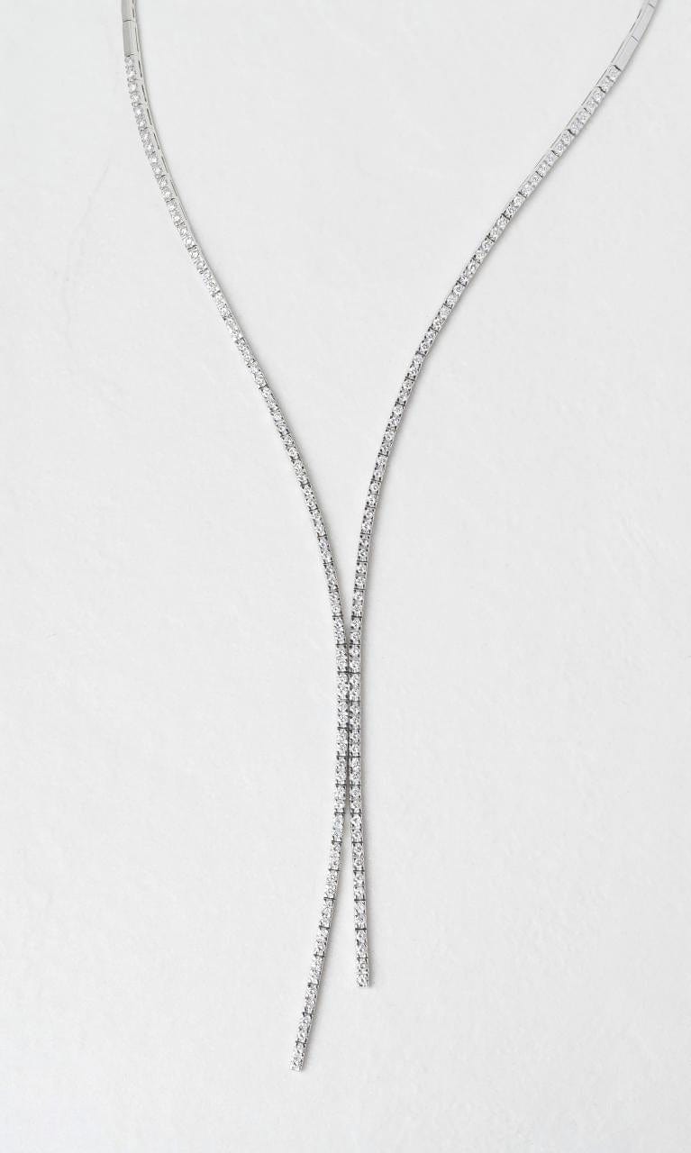 Hogans Family Jewellers 18K WG 4.00ct TDW Drop-Style Diamond Tennis Necklace