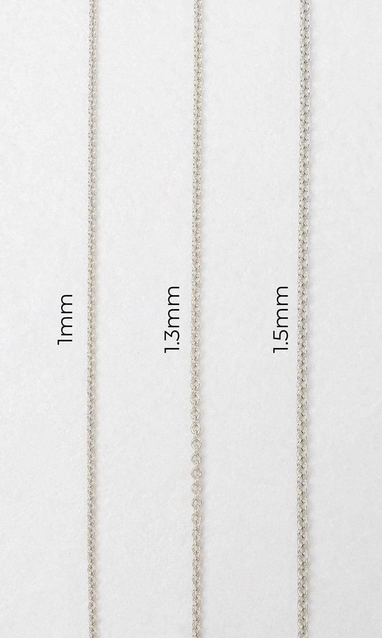 Hogans Family Jewellers 18K WG 45cm Trace Chain (1.5mm Thickness)