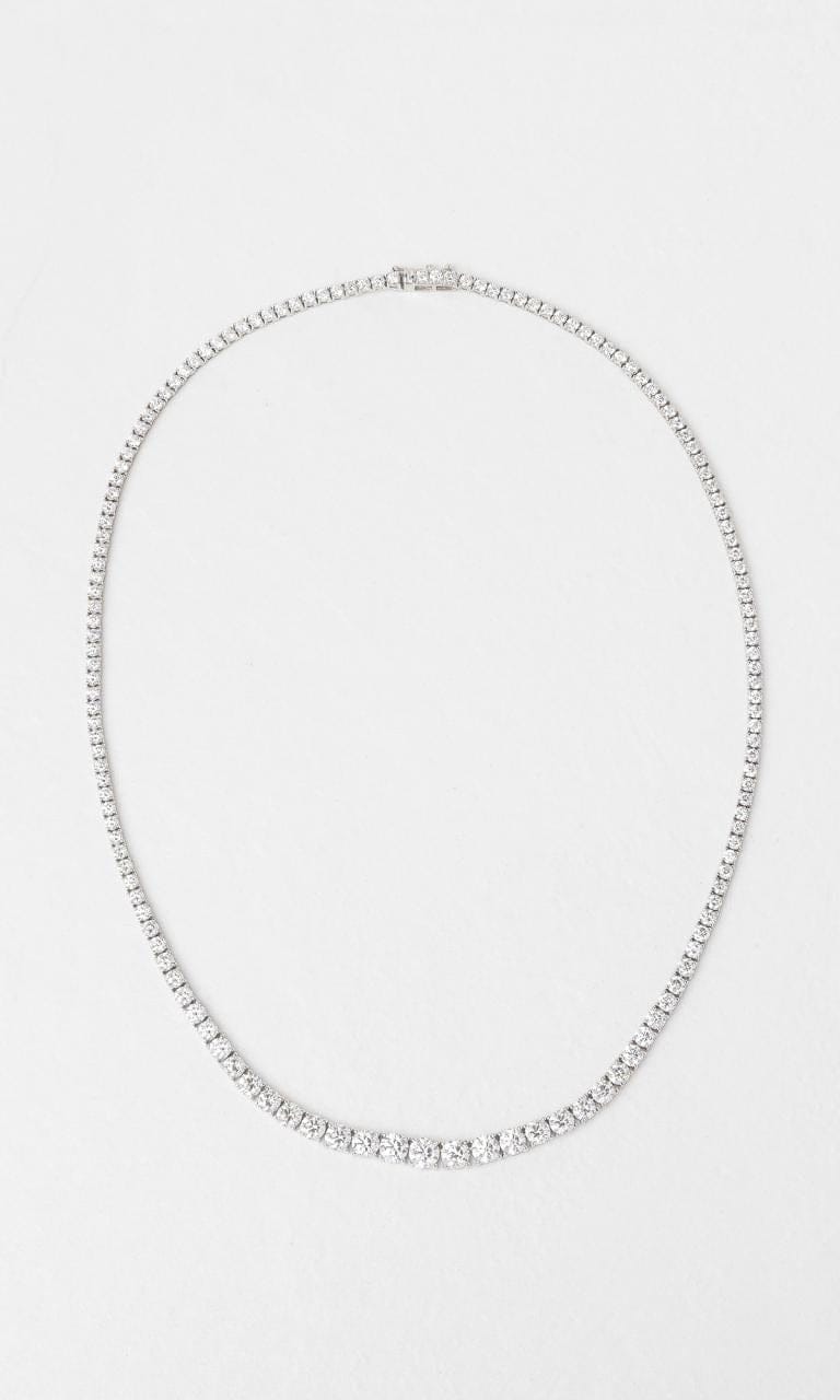 Hogans Family Jewellers 18K WG 5.14ct TDW Round Brilliant Cut Diamond Tennis Necklace