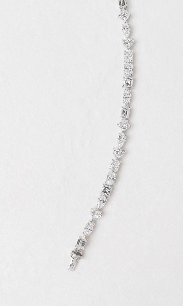 Hogans Family Jewellers 18K WG 6.12ct Mixed Fancy Cut Diamond Tennis Bracelet