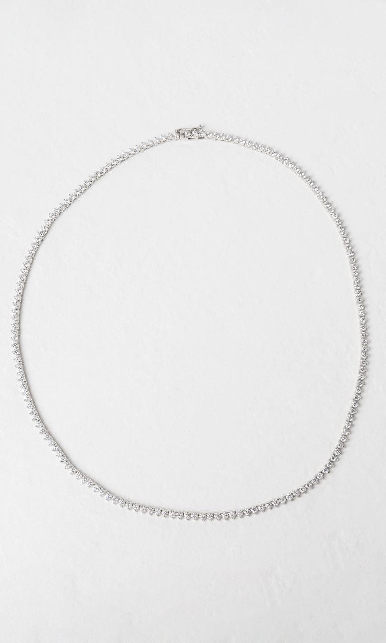 Hogans Family Jewellers 18K WG 7.00ct TDW Round Brilliant Cut Diamond Tennis Necklace