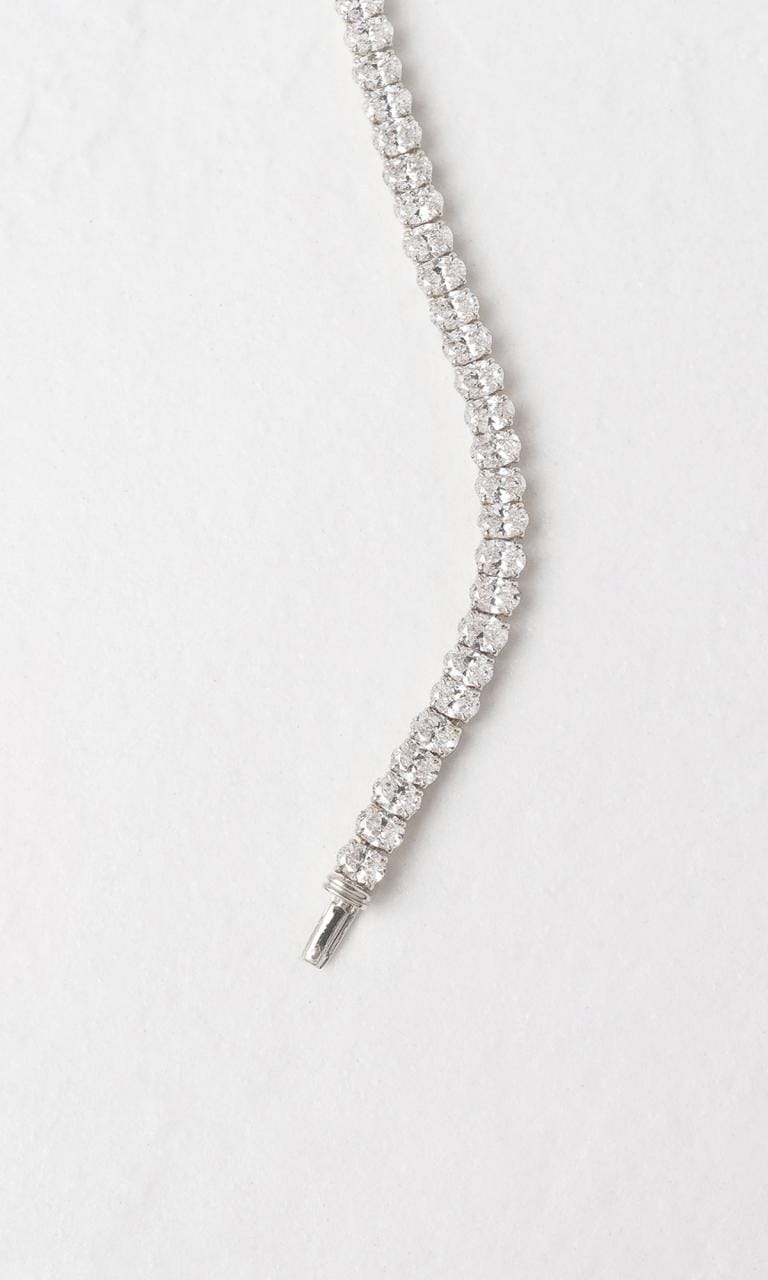 Hogans Family Jewellers 18K WG 9.11ct TDW Oval Cut Diamond Tennis Bracelet